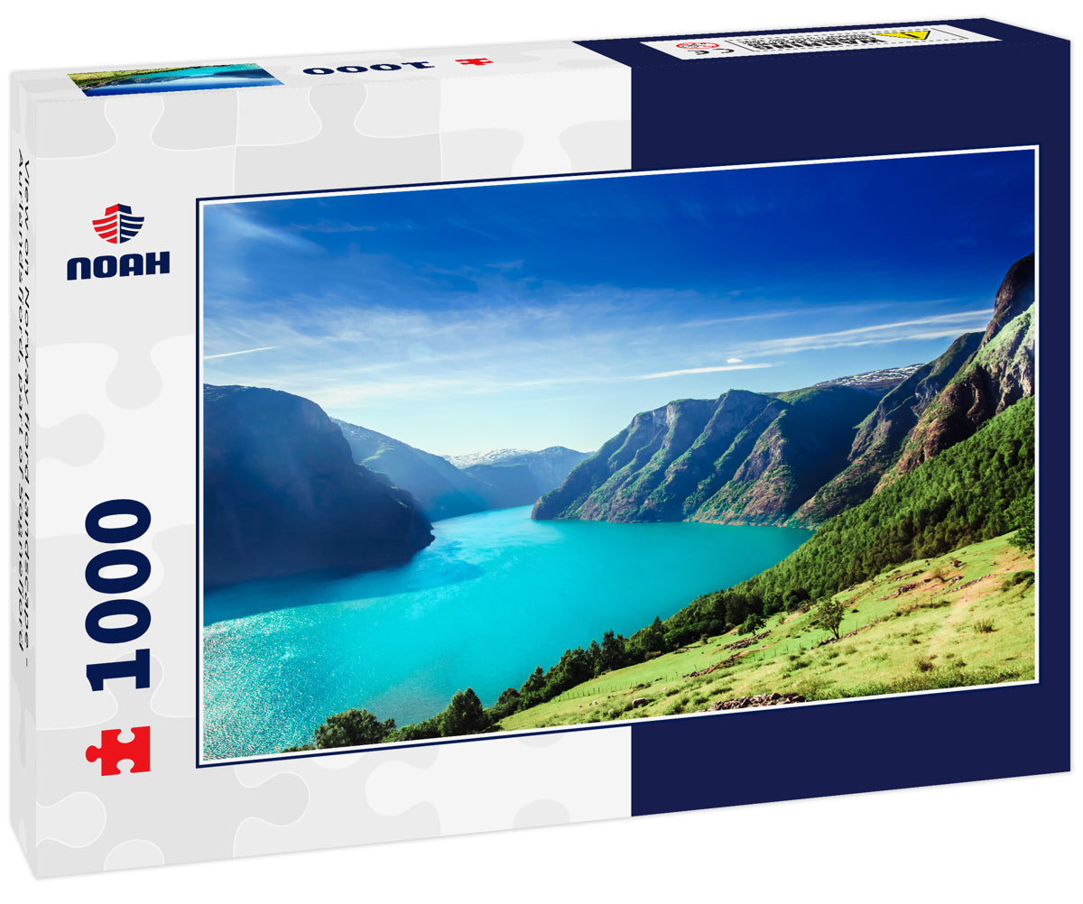 View on Norway fiord landscape - Aurlandsfjord, part of Sognefjord