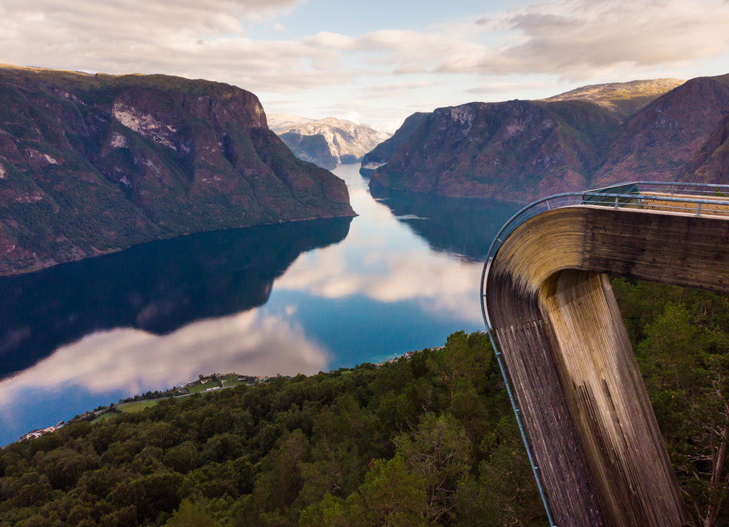 Fjord landscape at Stegastein viewpoint Norway