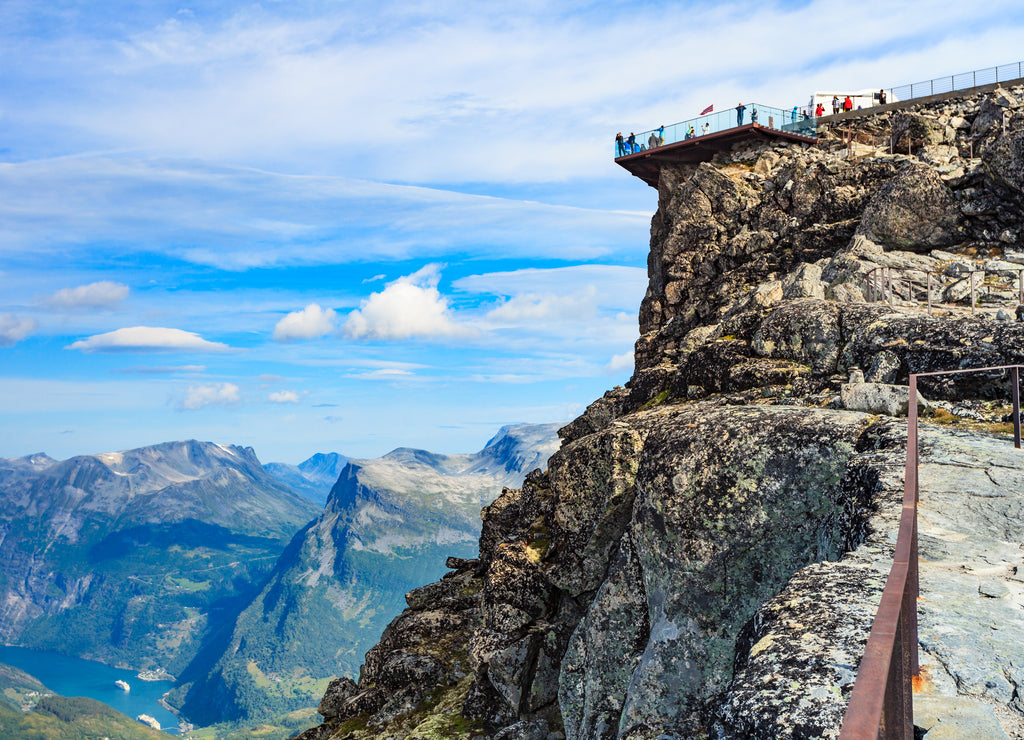 Mountains landscape with Dalsnibba viewpoint, Norway