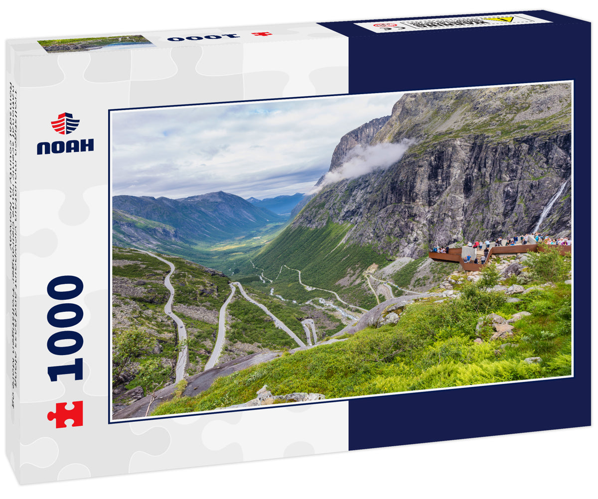 Trollstigen mountain viewpoint and pass along national scenic route Geiranger Trollstigen More og Romsdal county in Norway