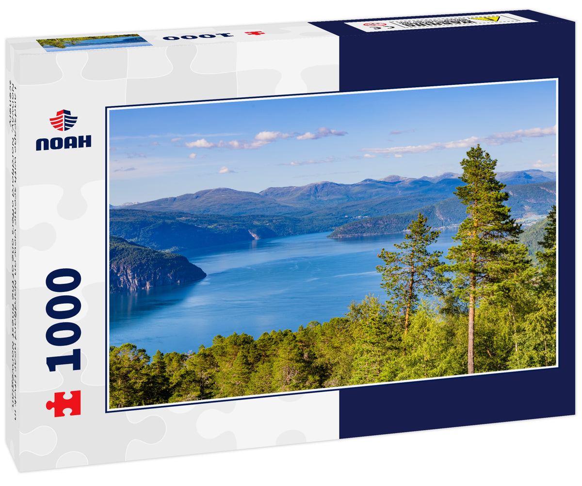 Landscape with scenic view on Nordfjord near Utvik in Norway, Nordfjord offers one of the finest Norwegian scenery