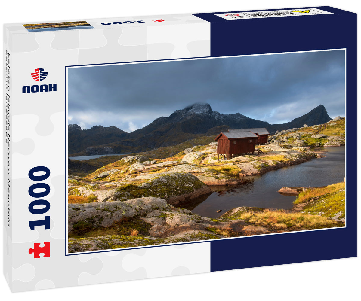 Lofoten Islands Norway. Mountain autumn landscape