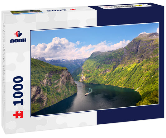 Geiranger Fjord and famous Seven Sisters waterfalls, Norway