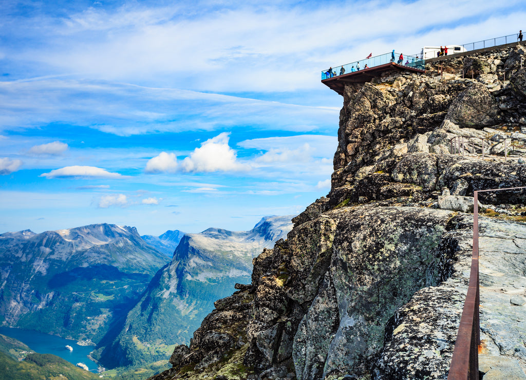 Mountains landscape with Dalsnibba viewpoint, Norway
