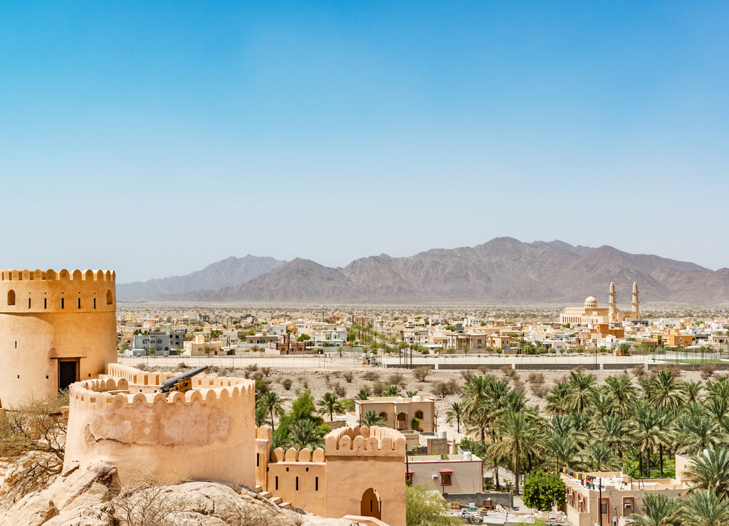 Town of Nakhal in the Al Batinah Region of Oman. It is located about 120 km to the west of Muscat, the capital of Oman