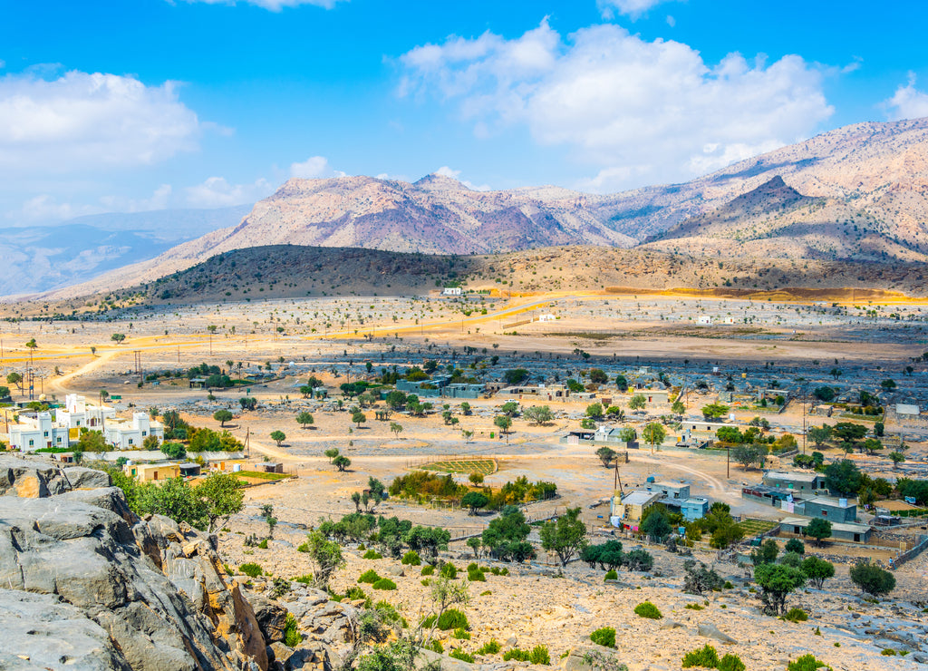 View over Jebel Shams mountain in Oman