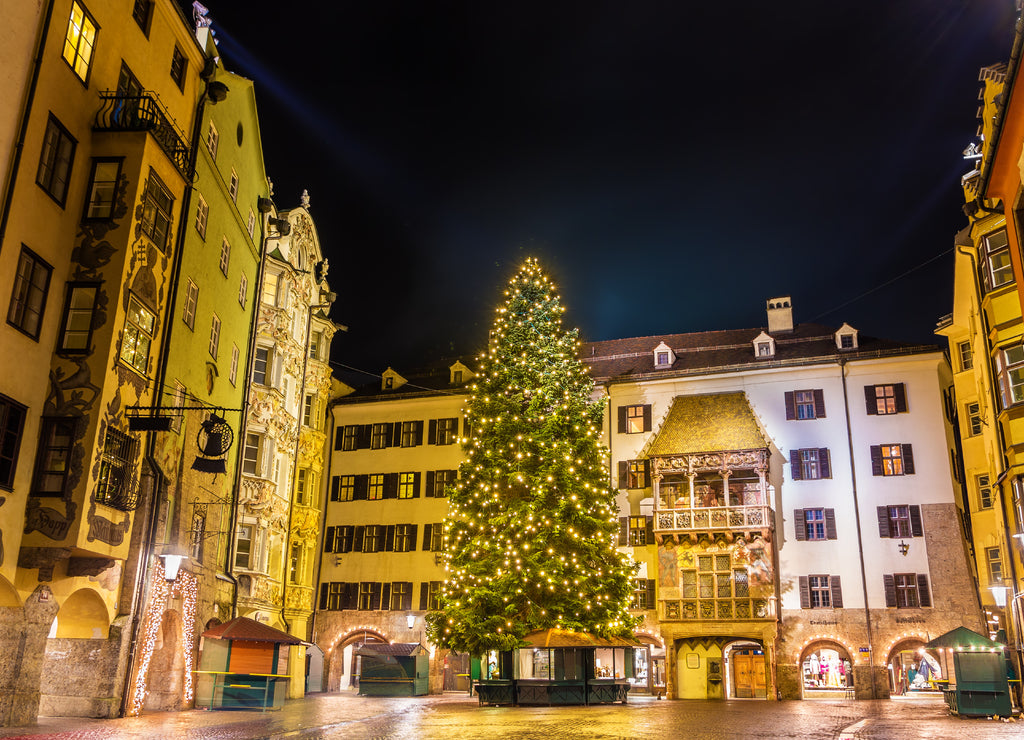 Christmas tree in the city centre of Innsbruck - Austria