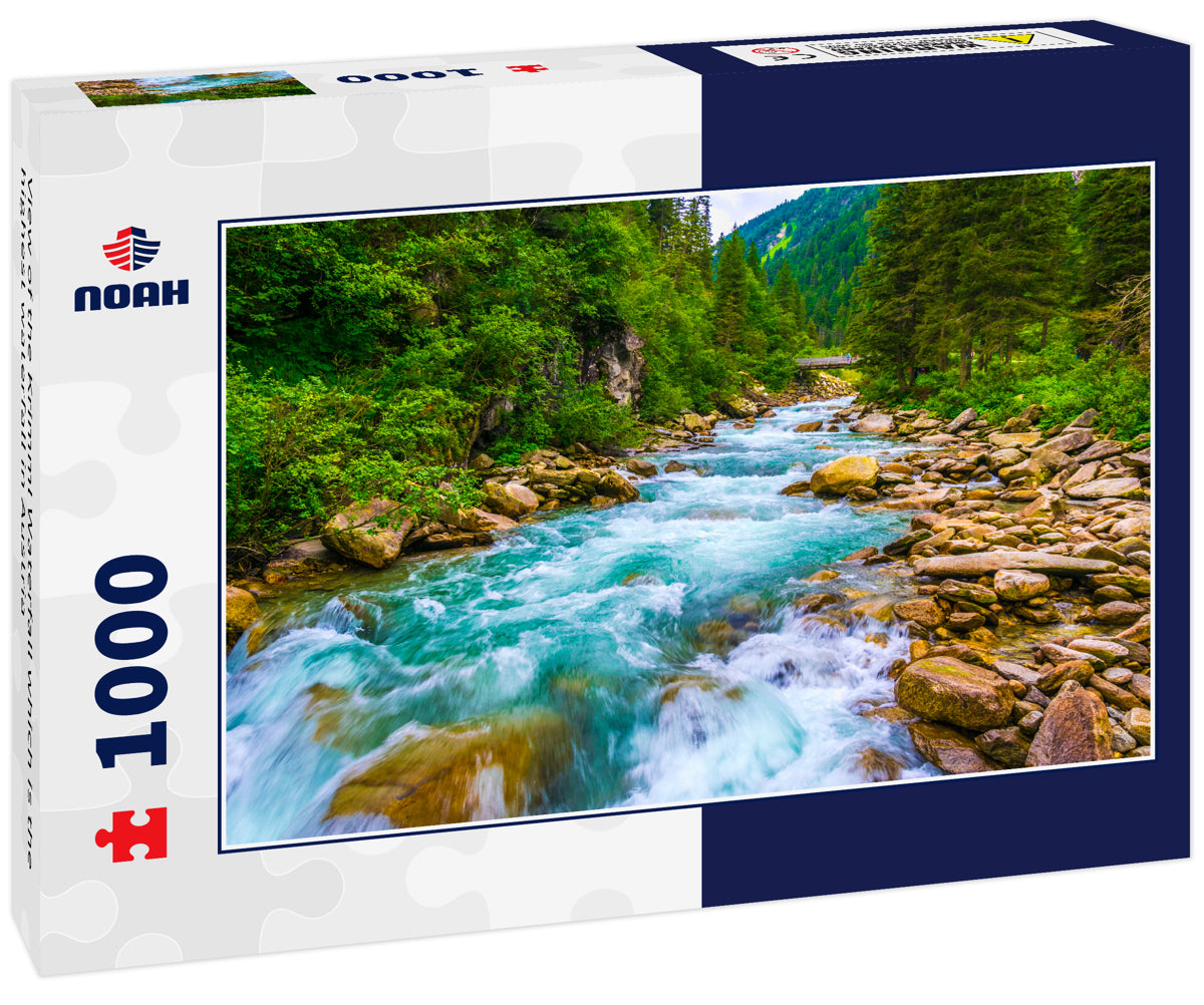 View of the Krimml Waterfall which is the highest waterfall in Austria