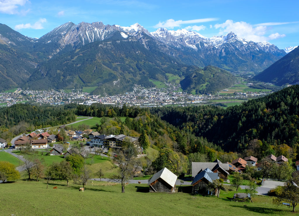 View on the local city of Bludenz,Vorarlberg, Austria, Bludenz
