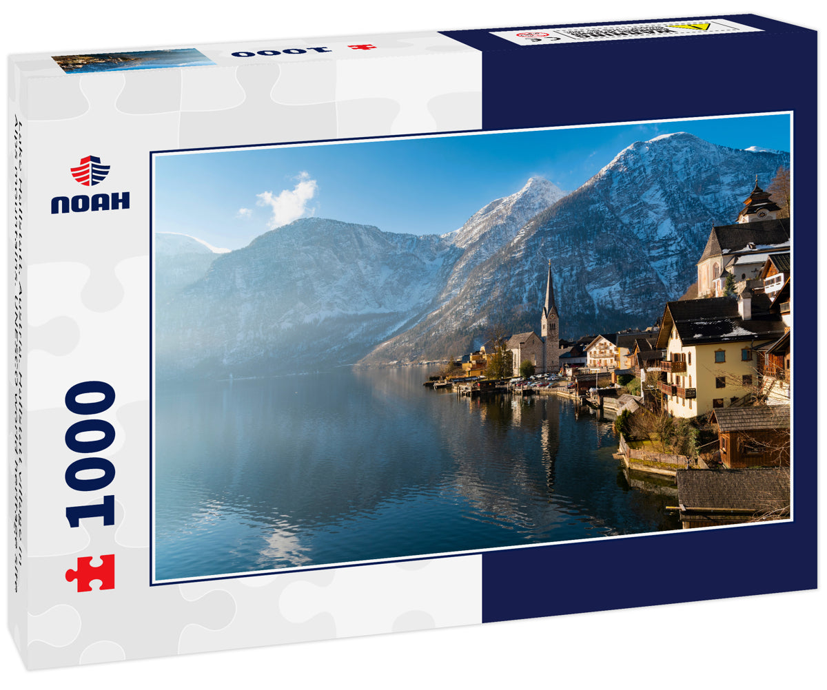 Lake Hallstatt, Austria. Hallstatt village in Alps mountains. UNESCO world heritage site