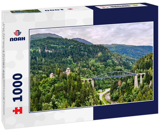 The Trisanna Bridge and Wiesberg Castle in Tyrol, the Austrian Alps