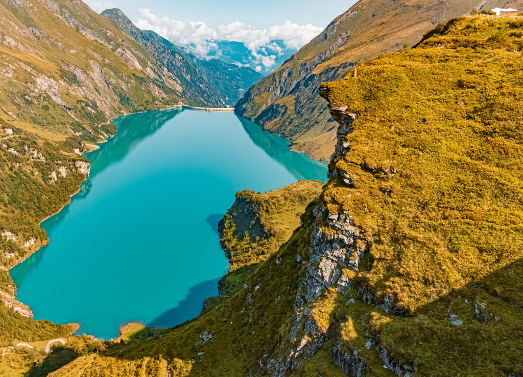 Beautiful alpine summer view at the famous Kaprun high mountain reservoirs, Salzburg, Austria