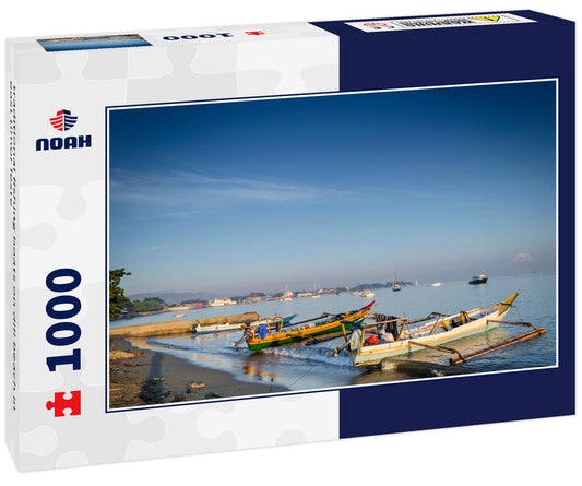 traditional fishing boats on dili beach in east timor leste