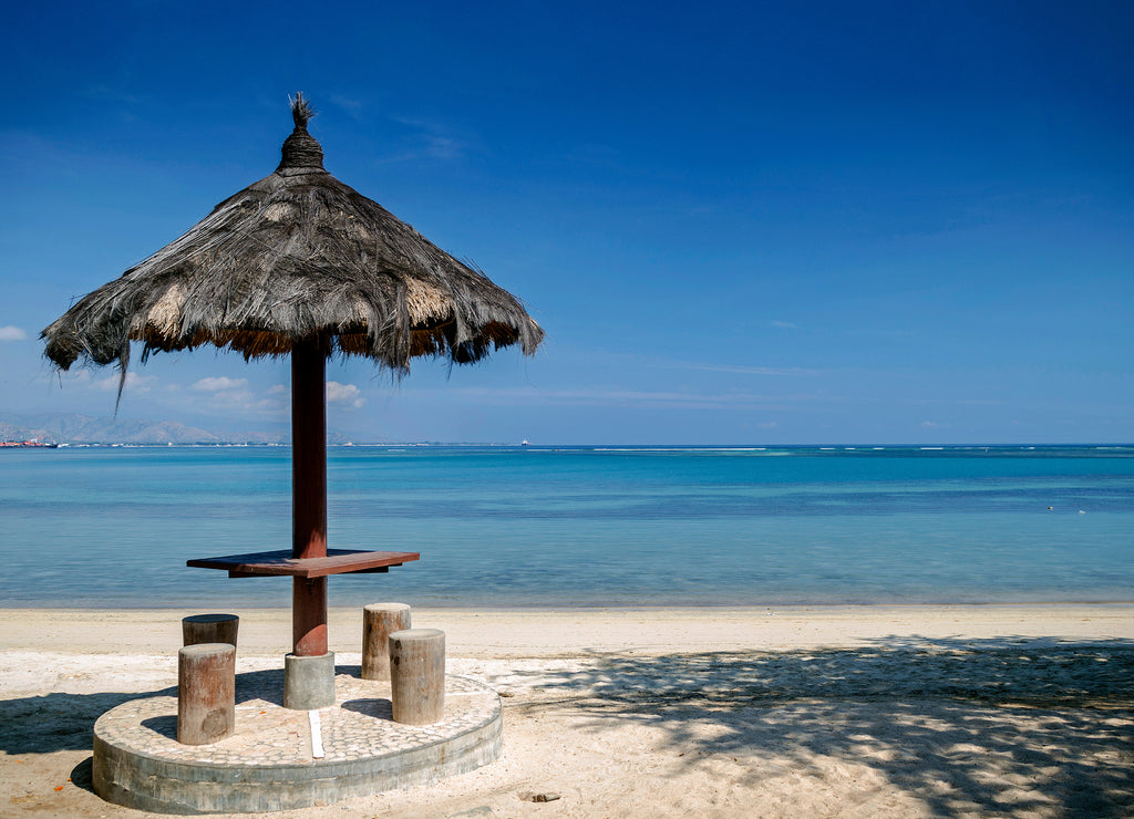 areia branca tropical beach view near dili in east timor