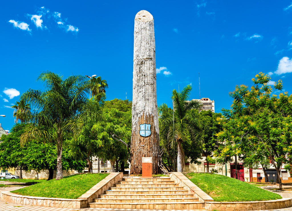 Madre de Ciudades Monument on the Plaza de Armas in Asuncion, Paraguay