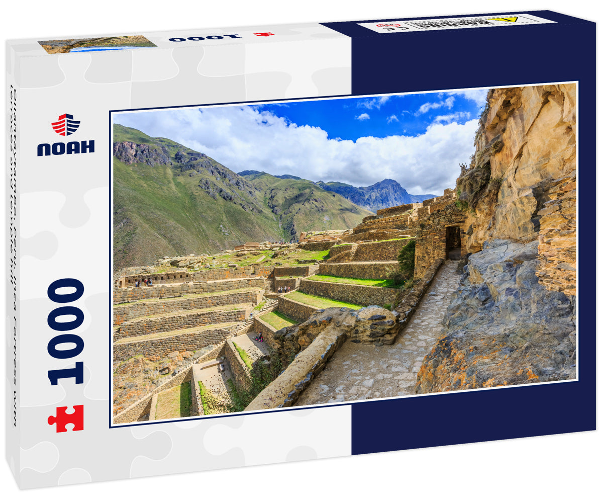 Ollantaytambo, Peru. Inca Fortress with terraces and temple hill