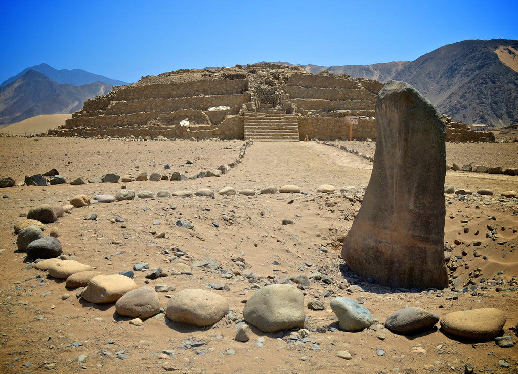 Caral, UNESCO world heritage site and the most ancient city in the Americas. Located in Supe valley, 200km north of Lima, Peru