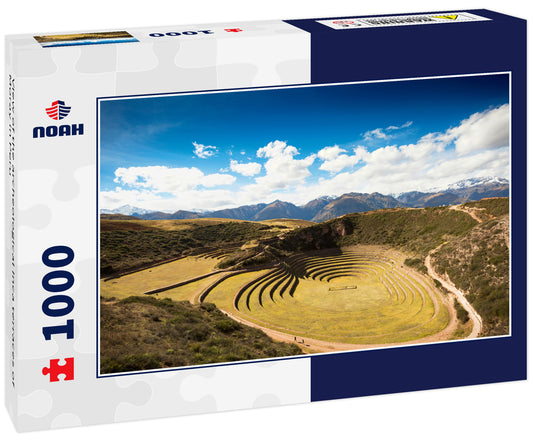 View of the archeological Inca terraces of Moray in Peru