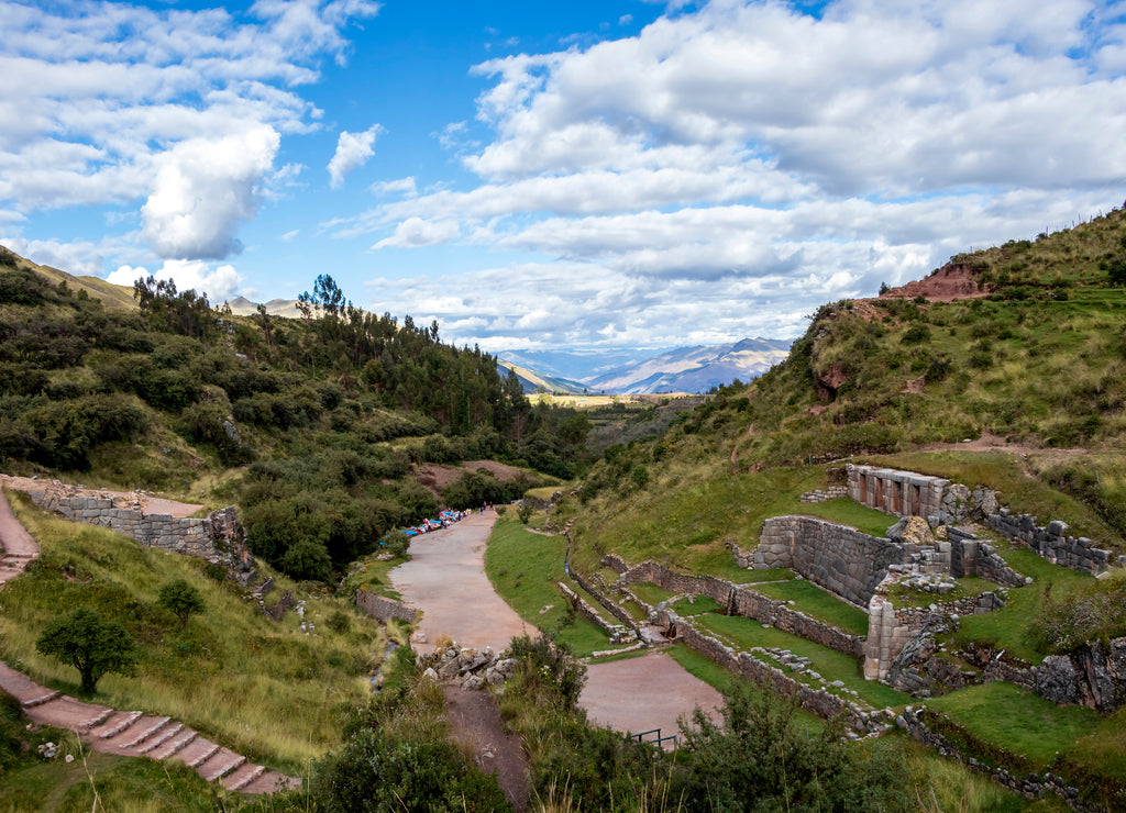 Tambomachay archaeological site associated with the Inca Empire, located near Cusco, Peru