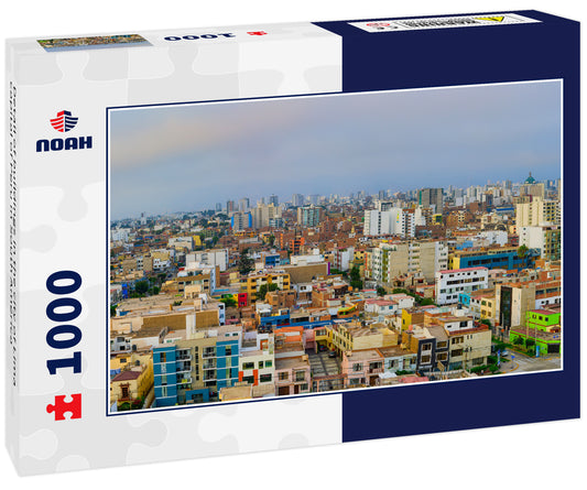 Detail of buildings in the city of Lima capital of Peru in South America