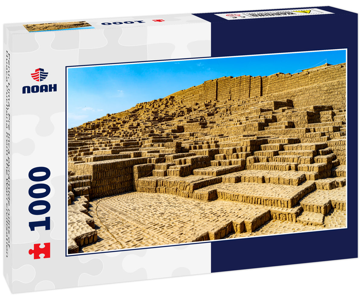 Peru, Lima, Pre Inca pyramide ruins of Huaca Pucllana from the Wari civilisation