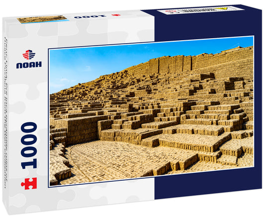 Peru, Lima, Pre Inca pyramide ruins of Huaca Pucllana from the Wari civilisation