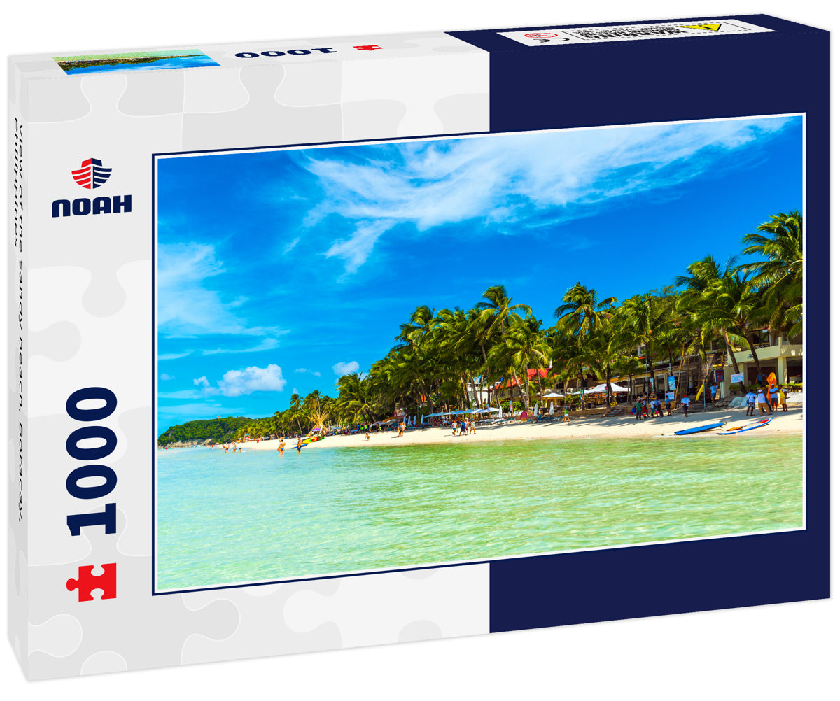 View of the sandy beach, Boracay, Philippines