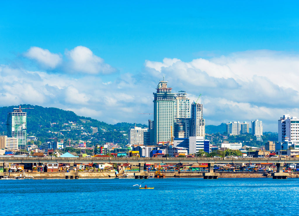 View of the skyscrapers of the city Cebu, Philippines