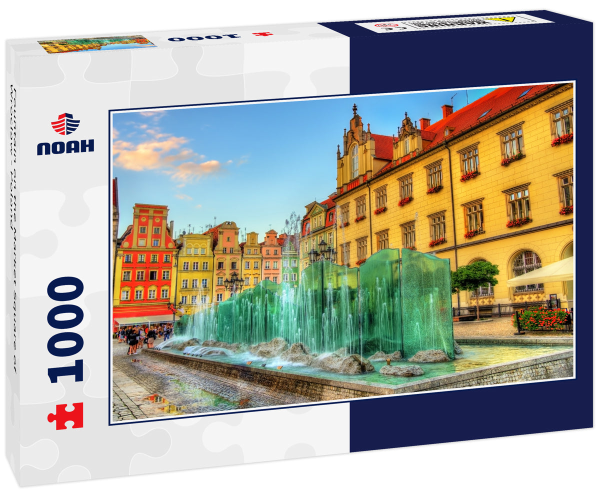 Fountain on the Market Square of Wroclaw - Poland