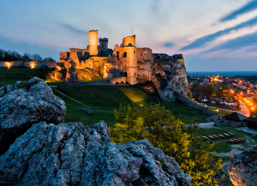 Ogrodzieniec ruins of a medieval castle. Czestochowa region, Poland