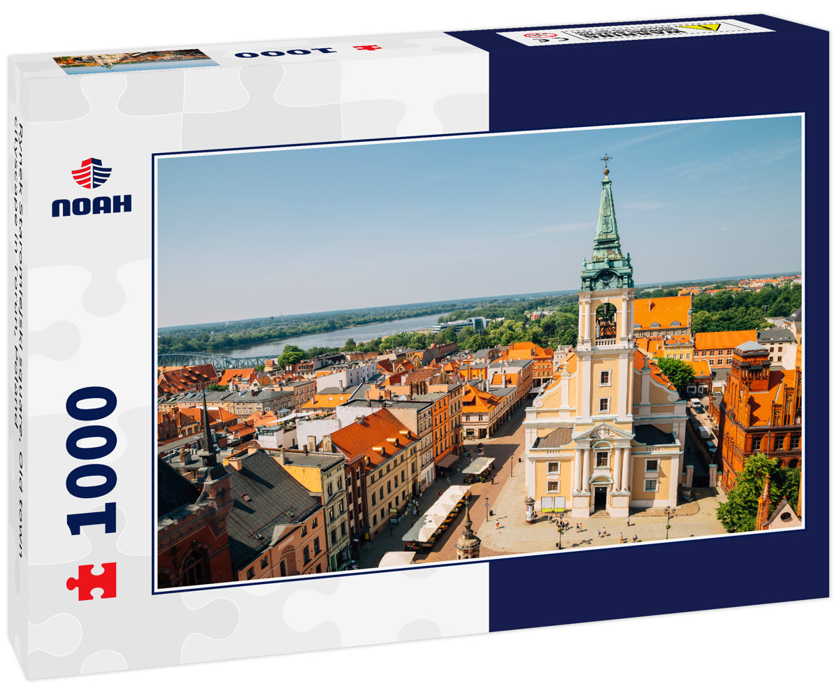 Rynek Staromiejski square, Old town cityscape in Torun, Poland