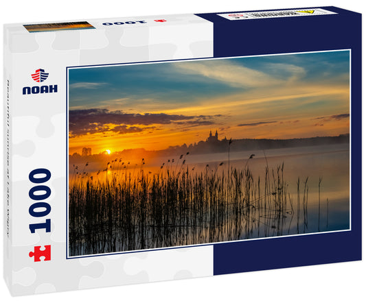 Beautiful sunrise at Lake Wigry