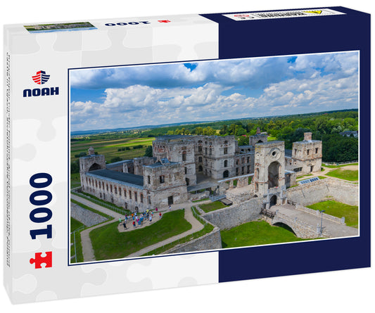 Krzyztopor Castle Poland. Aerial view of old, ruined castle in Ujazd, Swietokrzyskie Voivodeship, Poland