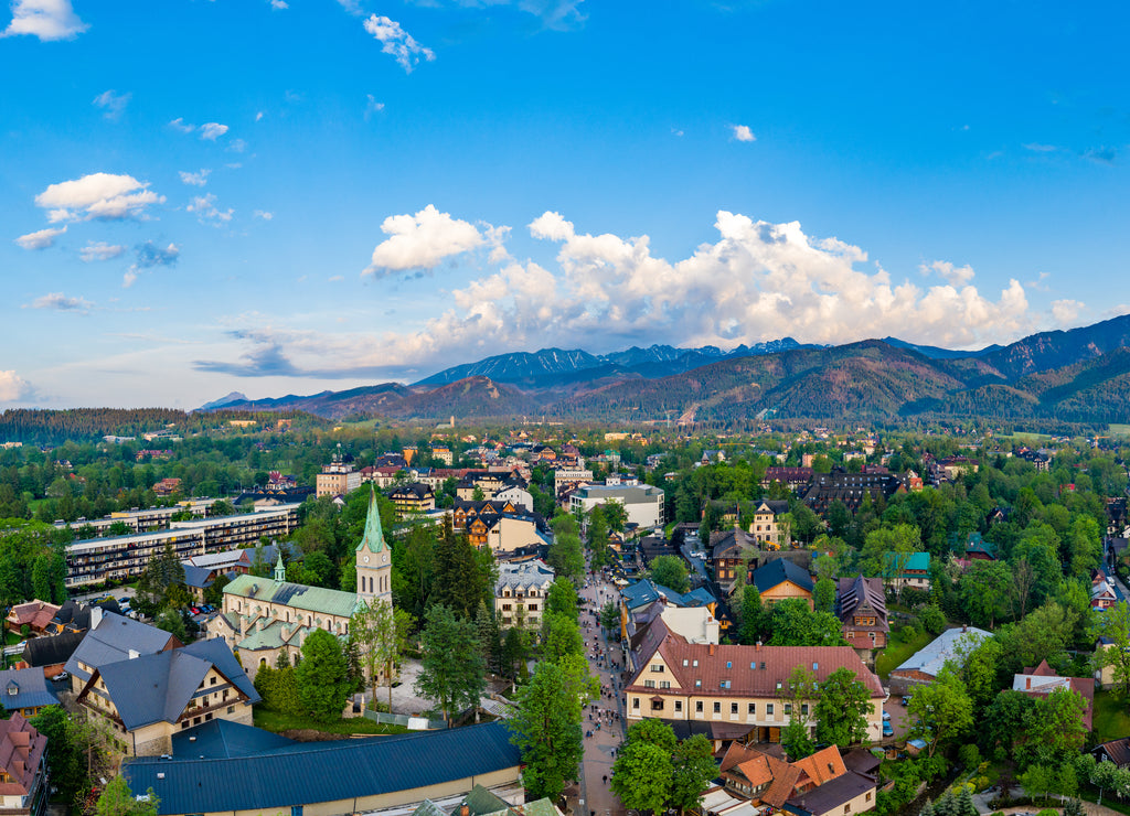 Zakopane cite center and Krupowki street