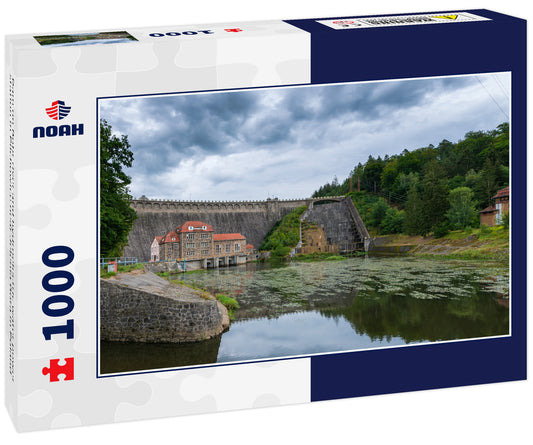 Dam on Bobr river and hydroelectric water power station in Pilchowice near Jelenia Gora in Poland