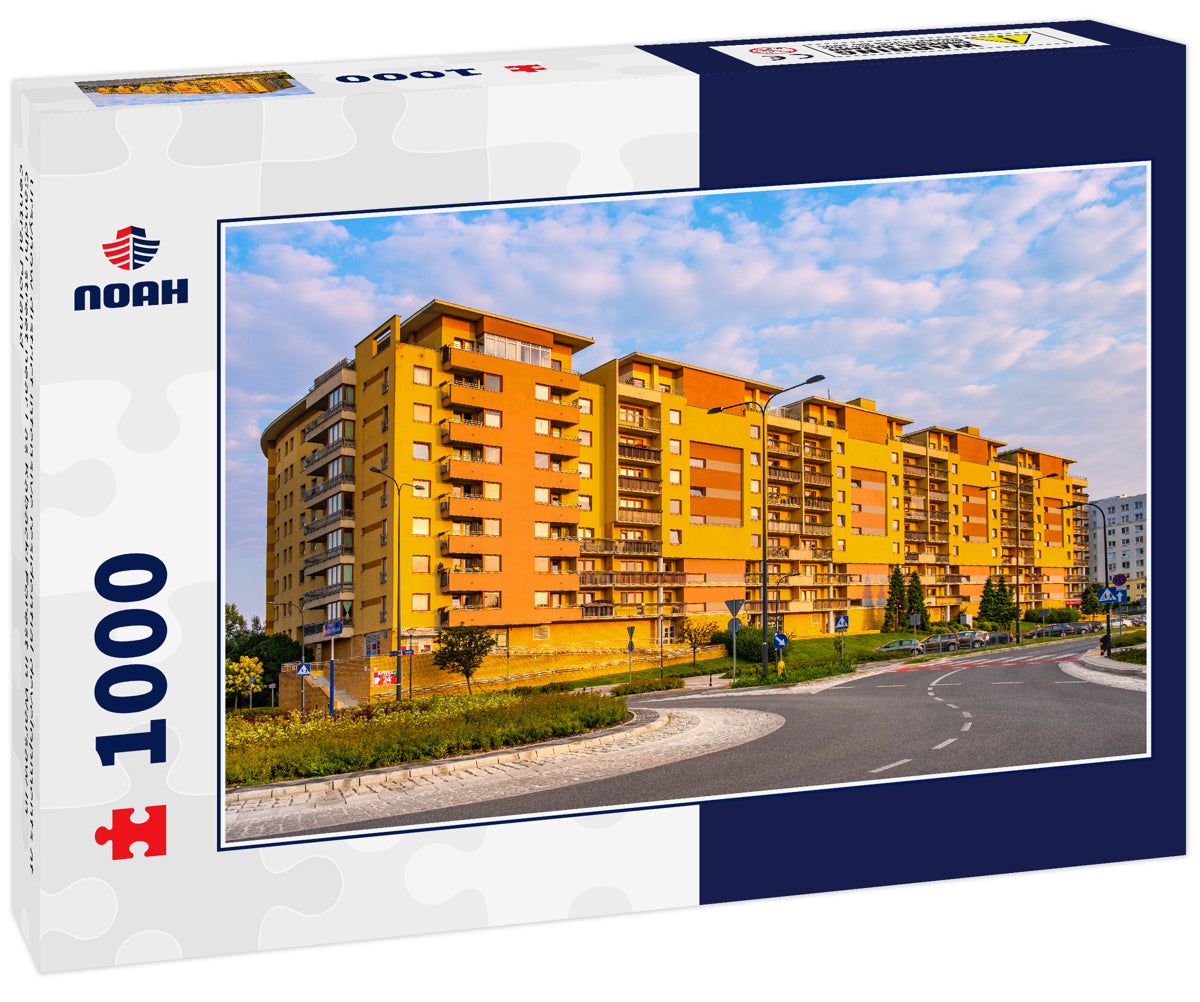 Ursynow district intensive residential developments at Gandhi street near Las Kabacki Forest in Warsaw in central Poland
