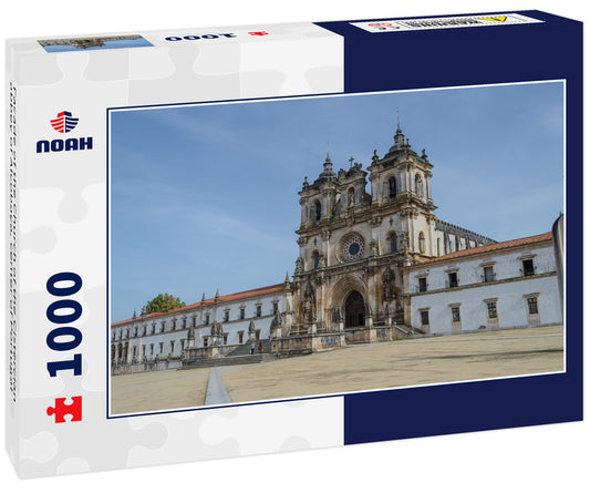 Facade of the Church of the Cistercian abbey of Alcobaça, center of Portugal