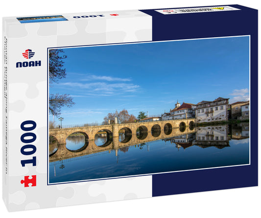 Roman Bridge along Tamega River in Chaves, Portugal