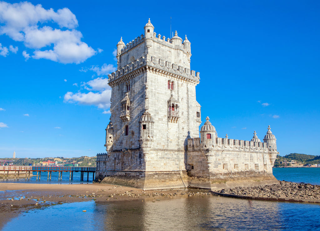 famous Belem Tower in Lisbon, Portugal