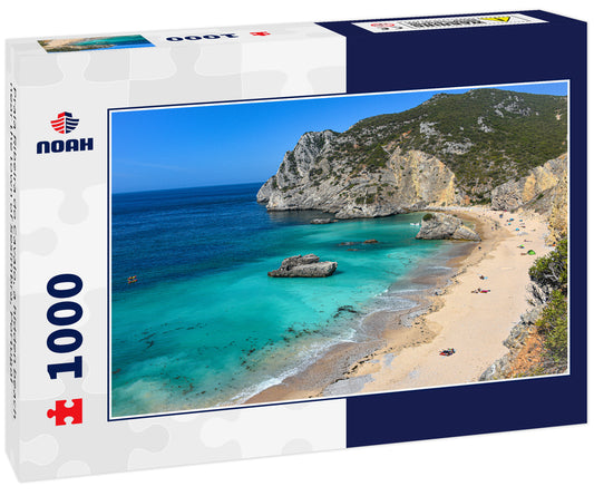 Praia Ribeira do Cavalo, a hidden beach near the town of Sesimbra, Portugal