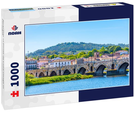 Riverside of Ponte de Lima village in Portugal