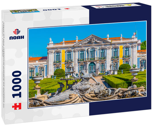 View of the national palace of Queluz in Lisbon, Portugal