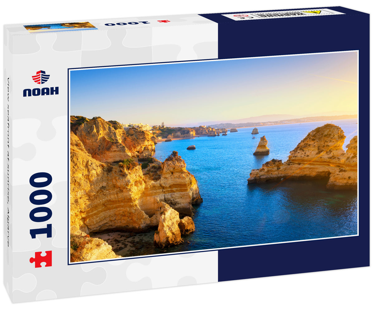 View seafront at sunrise, Algarve
