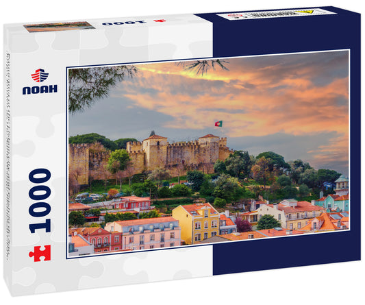 Panorama of the Lisbon city and Castelo de Sao Jorge, known as the Saint George historical castle