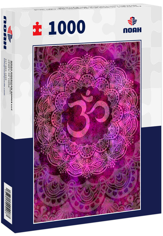 Abstract mandala graphic design and diwali om hinduism symbol