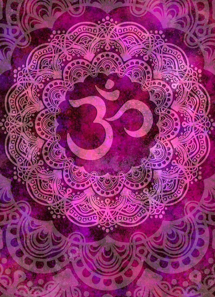 Abstract mandala graphic design and diwali om hinduism symbol