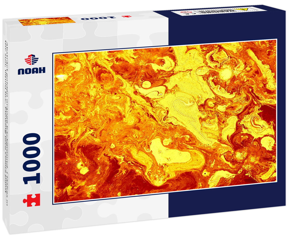 Abstract golden orange background. Flashes in the sun, liquid fire. Flowing lava colors paint