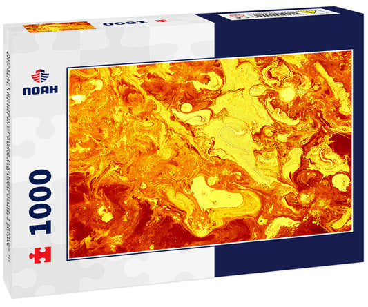 Abstract golden orange background. Flashes in the sun, liquid fire. Flowing lava colors paint