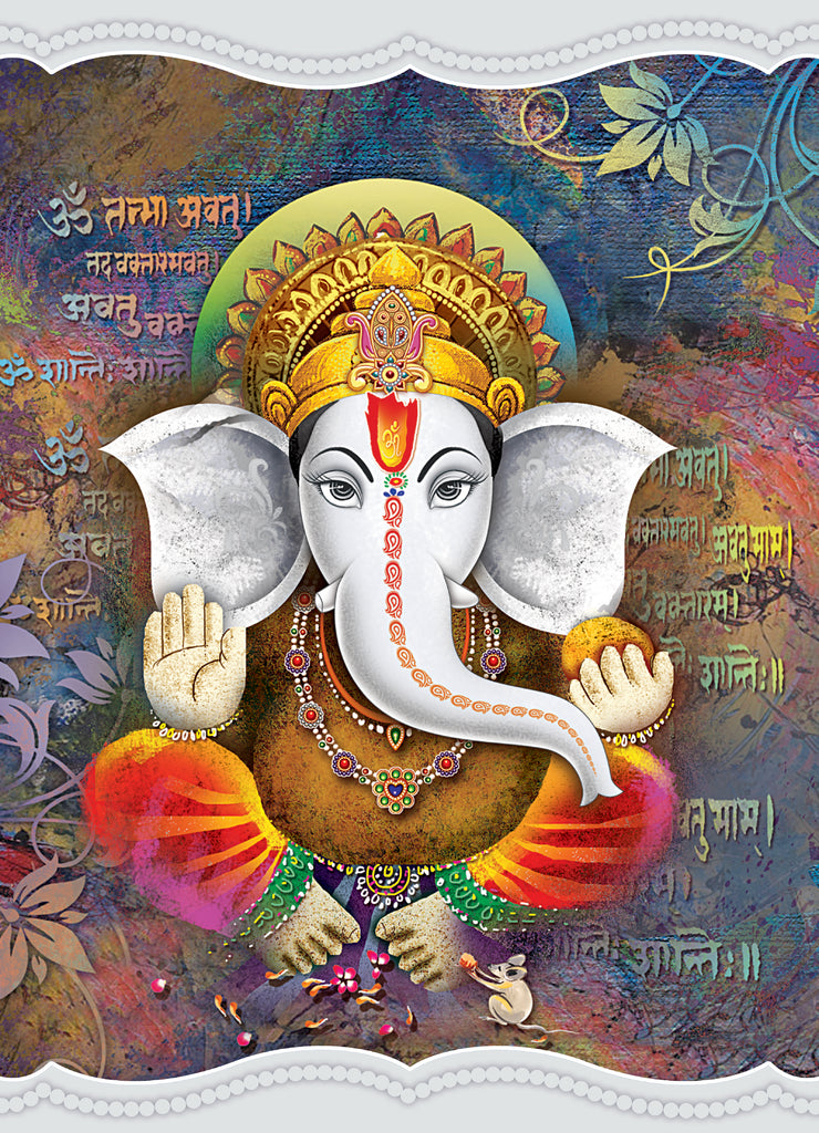 High Resolution Indian Gods Ganesha Digital Painting