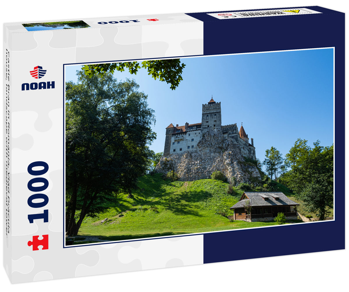 Castle Bran in Romania, Vlad Dracula house, landscape with medieval tower